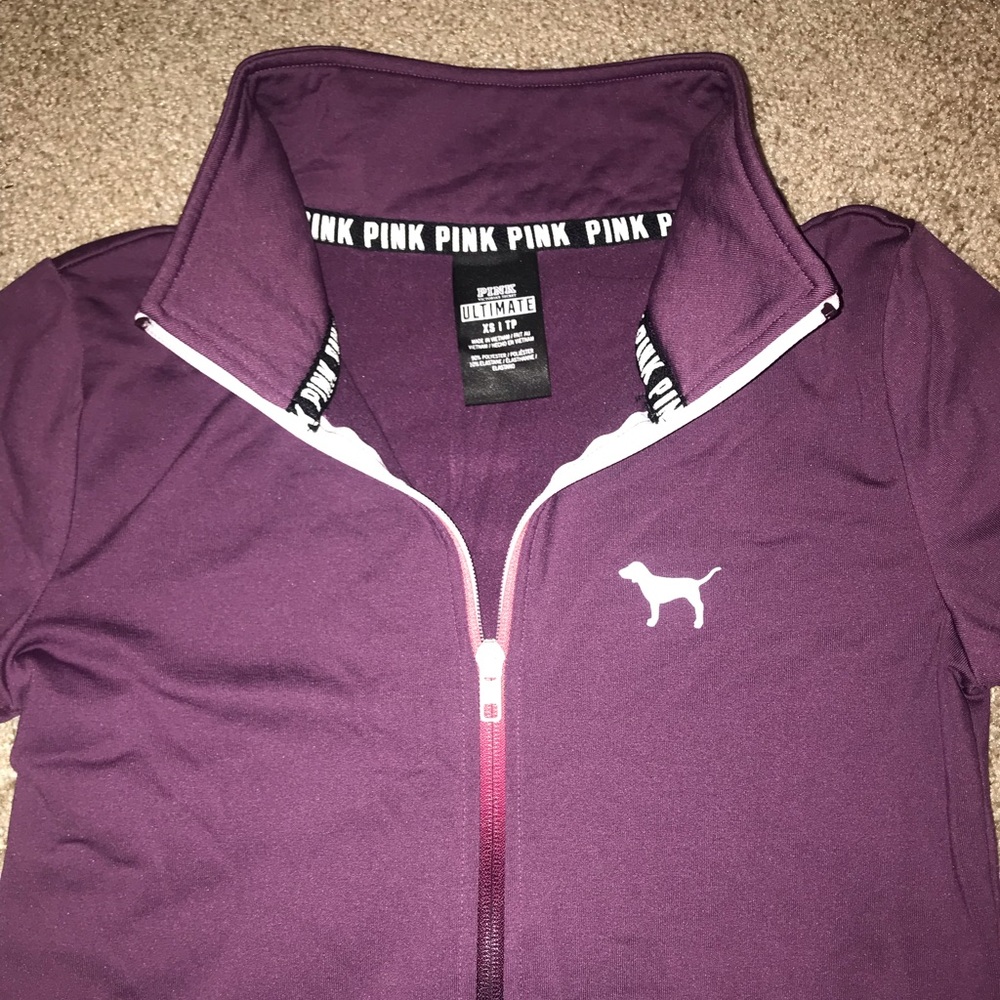 PINK Long Sleeve Quarter Zip